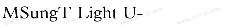 MSungT Light U字体转换
